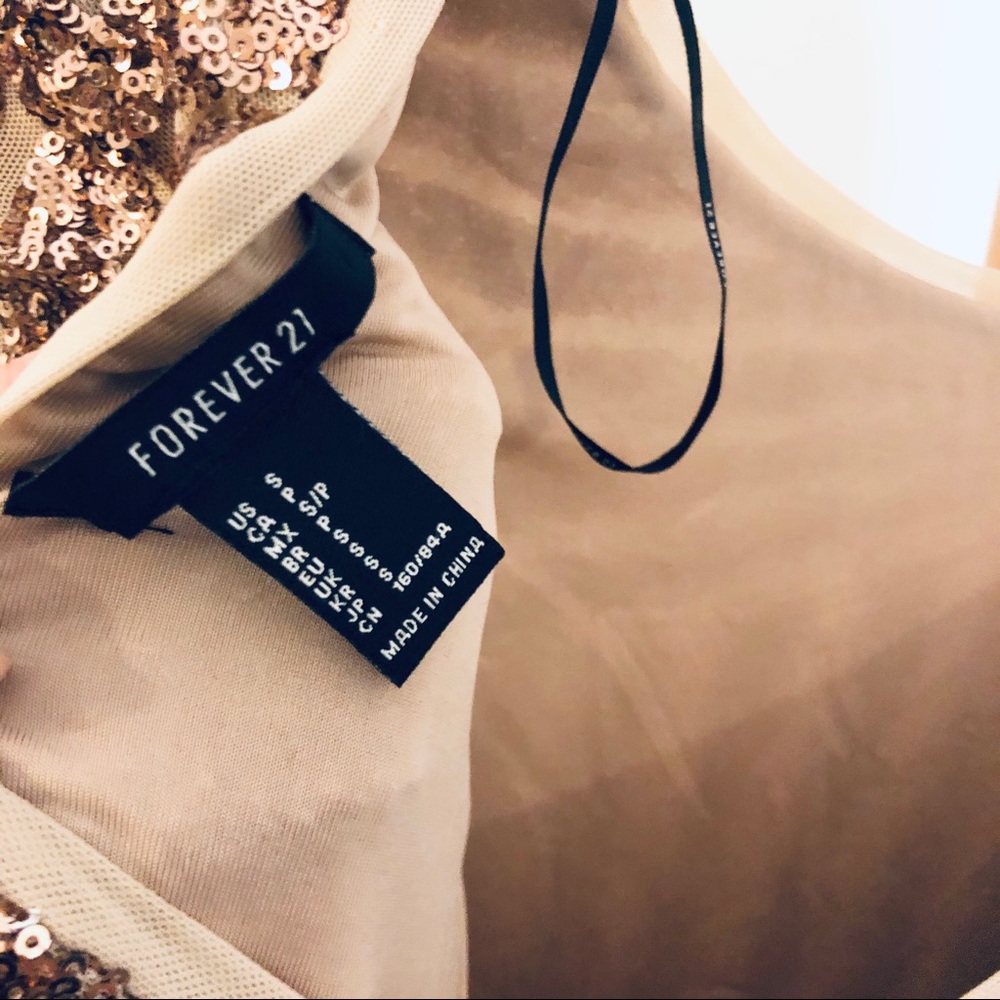F21 ROSE GOLD SEQUIN DRESS - Picture 5 of 5